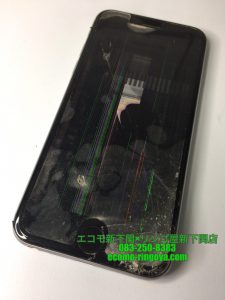 iPhone6s ガラス割れ 液晶縦線 液晶不良