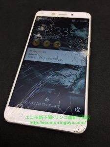 Androidスマホ ASUS ZenFone 3 Laser（ZC551KL）ガラス割れ